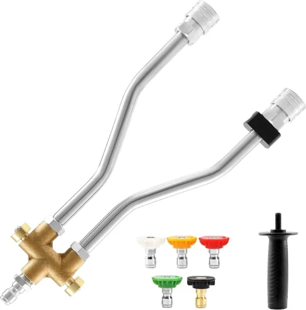 Junxidz Dual Lance Pressure Washer Wand for Foam Cannon, Pressure Washer Dual Connector Accessory f…