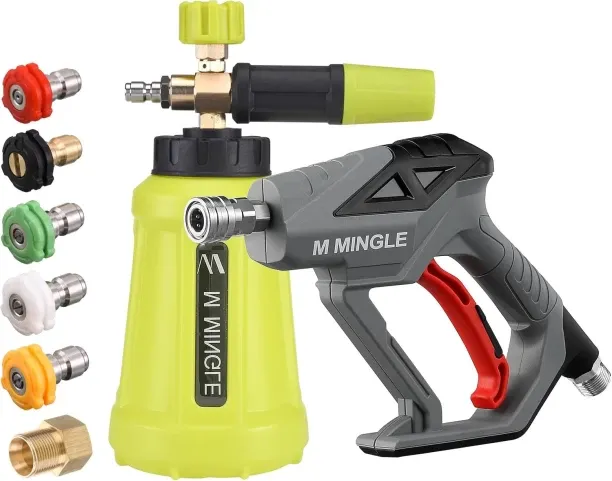 Shiyuan High Pressure Washer Gun Snow Foam Lance, 4000 PSI Foam Blaster Power Washer Spray Gun