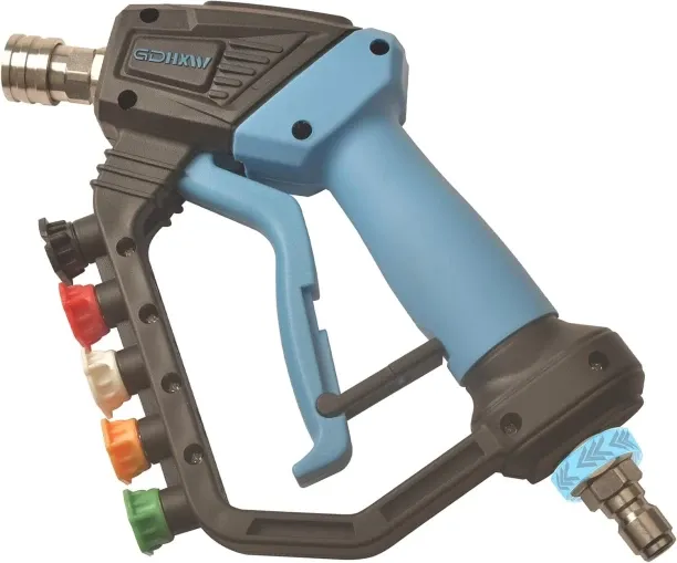 Junxidz Short High Power Pressure Washer Gun with Swivel, 5 Nozzle Loss Prevention Design 5000 PSI …
