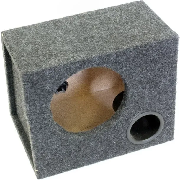 Generic BOX 8SP Single Subwoofer Ported Enclosure Subwoofer Rear Deck Mounted Square Car Speaker