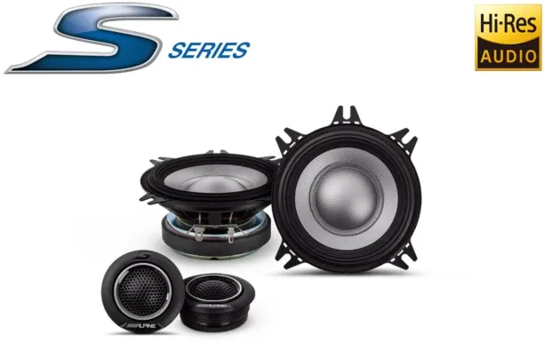 Alpine S2-S40C Component Dash Mounted Round Car Speaker