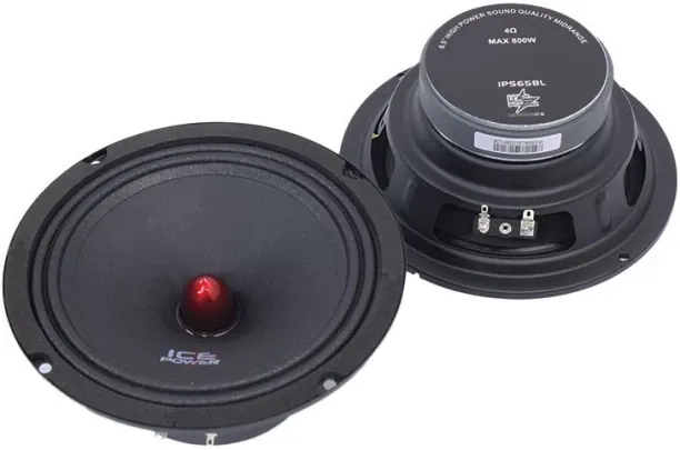 Ice Power IPS65BL Component Rear Deck Mounted Round Car Speaker