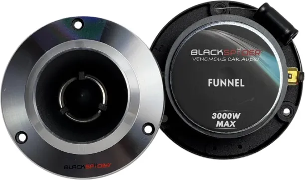 BlackSpider BS Funnel Bullet Tweeter Tray Panel Round Car Speaker