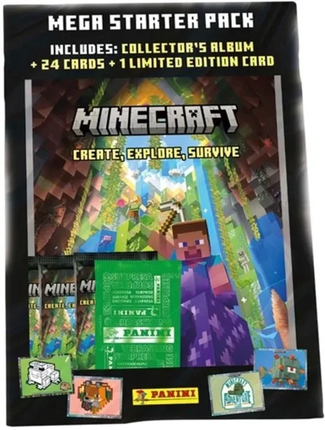 Panini MINECRAFT 3 STARTER PACK Paper Creativity & Imagination Card Game