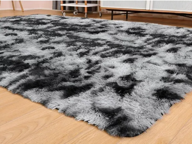 SMTE Shaggy Fluffy Rug Carpet (Area Rug) Velvet Rectangle Shape