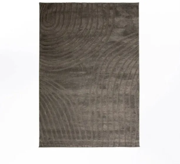 Aura Athens AT2 Rug 160 × 235cm – Curved Line Textured Modern Area Rug (Area Rug) Polypropylene Rec…