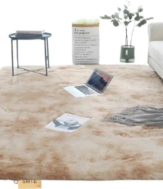 SMTE Fluffy Rug (Carpet) Polyester Rectangle Shape