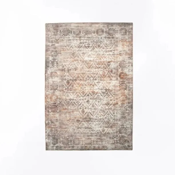 Aura Durban DU1 Rug 160 × 235cm – Vintage Distressed Diamond Lattice Area Rug (Area Rug) Polypropyl…