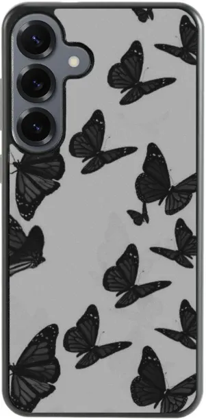 Caitscases (SAMS25P)-TPU Fashion Covers (Black Butterfly) Back Cover for Samsung Galaxy S25 PLUS