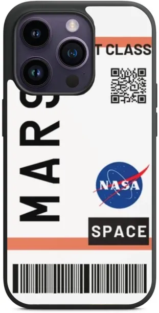 Caitscases (IPH14PMX)-TPU Fashion Covers (Nasa Mars Ticket) Back Cover for Apple iPhone 14 Pro Max