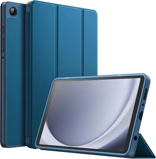 XueyueKJ Case for Tab A9 8.7-Inch 2023, Soft TPU Tri-Fold Stand Protective Tablet Cover (Teal) Prot…