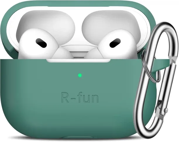 LAHDEK AirPods Pro 2nd/1st Generation Case Cover with Keychain, Full Protective Silicone Skin Acces…