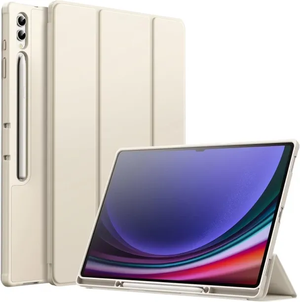 XueyueKJ Case for Tab S10 Ultra/Tab S9 Ultra 14.6 Inch with S Pen Holder, Soft TPU Tri-Fold Stand P…