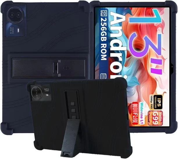 XueyueKJ for T65Max Tablet, 13\" Android Tablet Case,BOVUGAC Soft Silicone Adjustable Stand Shockpr…