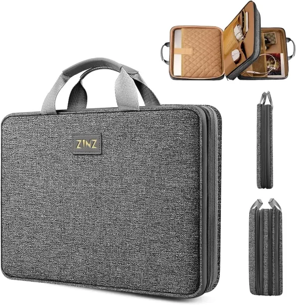 LAHDEK Slim Expandable Laptop Case 13 Inch Sleeve Upgraded Protective Durable Recycled Briefcase fo…