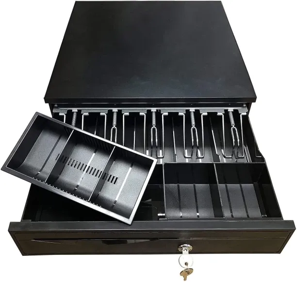 ML Cash Drawer Compatible for All POS System Printers Table Top Cash Register