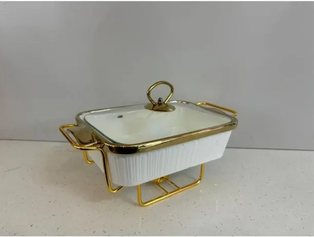 Kitchen 12-inch Casserole With Warmer Stand Cook and Serve Casserole