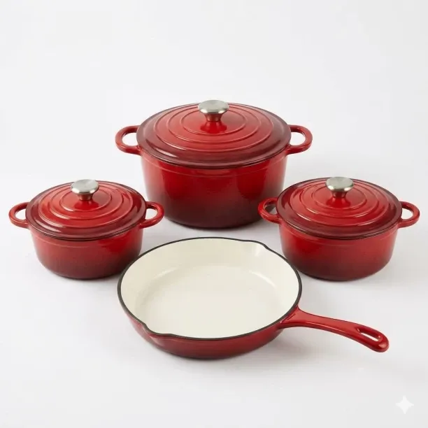 enameled La Cocina Pack of 7 Serve Casserole