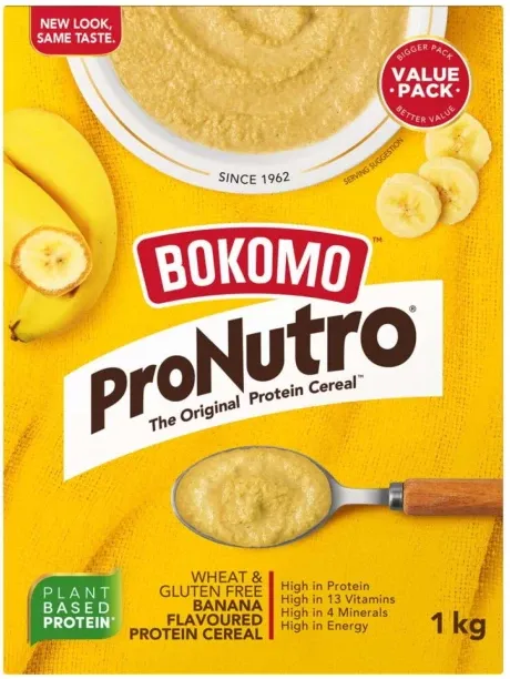 Pronutro Wheat & Banana Flavoured Protein Cereal Box