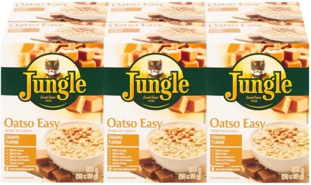 Jungle Instant Caramel Flavour Oats Box