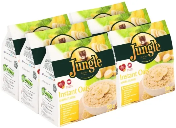 Jungle Instant Banana Flavour Oats Pouch