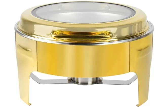 Generic Round Buffet Chafing Dish Stainless Steel Practical Heat Conduction for Hotel Home Buffet C…