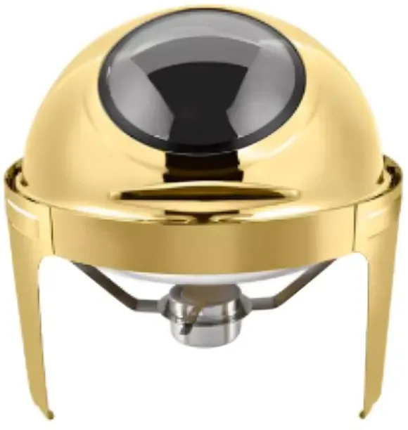 Aryhaan glass gold chafing dishs 9 l Single Pan