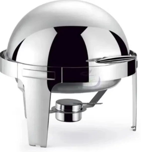 Premium Silver Round Chafing Dish 9 quart Single Pan