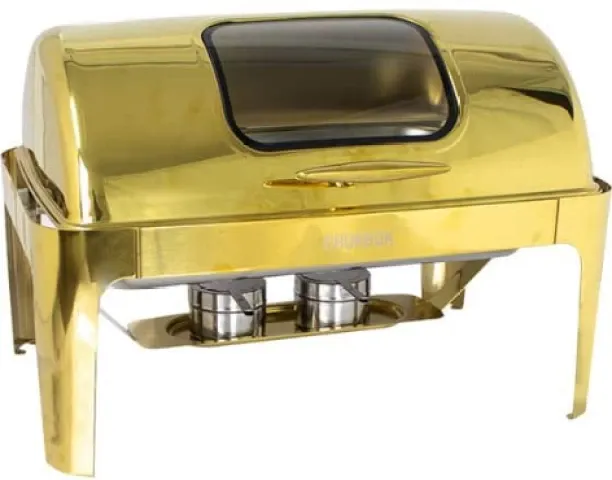 Aryhaan Rectangular gold chafing dish 15 l Single Pan