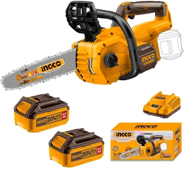 INGCO Cordless Chain Saw 12" 20V Kit Cordless Chainsaw