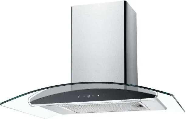 Falco 60Cm Curved Glass S/Steel Extractor AR-60-501 Wall Mounted Chimney