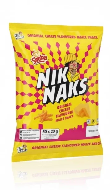 Nik Naks Cheese Flavoured (Bulk Pack of 4) Maize Snack