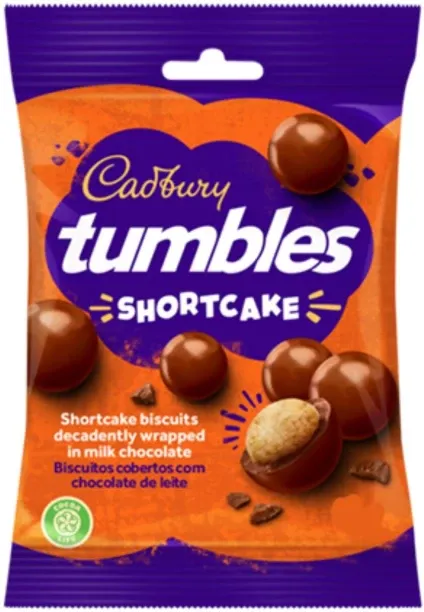 Cadbury Tumbles Shortcake Milk Chocolate Bites