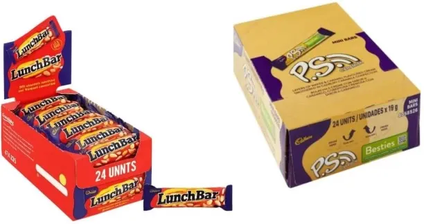 Cadbury PS Bars & Lunch Bar Mini Combo Milk Chocolate Bars