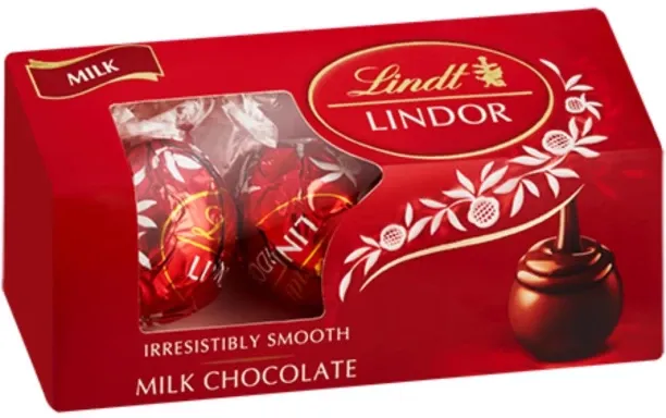 Lindt Lindor 3 Piece Box Chocolates Milk Chocolate Truffles