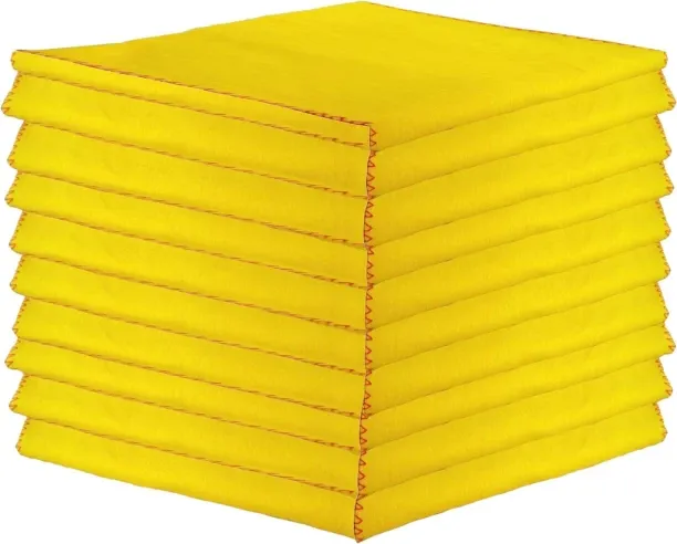 Soft Touch Soft Touch All Purpose Yellow Dusters - 10 Pack Wet and Dry Cotton Cleaning Cloth
