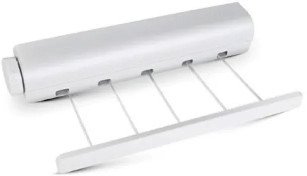 fancystuff 5 Lines Indoor Retractable Clothes Hanging Line Rack- White. BT Plastic Retractable Clot…