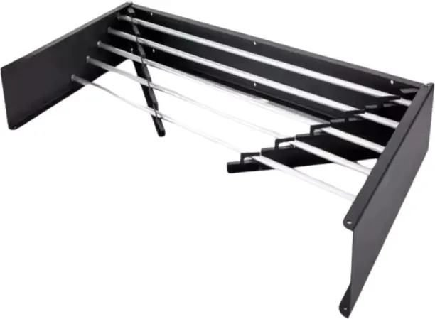 Generic Bathroom Drying Rack Black 80cm Plastic Retractable Clothesline