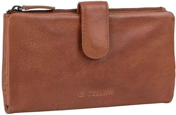 Cellini Leather Wristlet Clutch for Casual Occasion