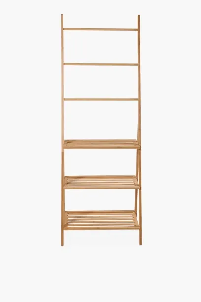 Bathroom Storage Shelf Bamboo Coat Stand