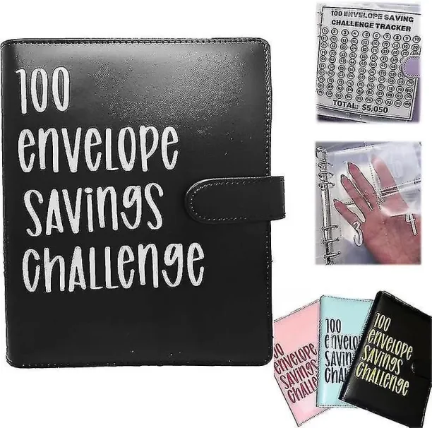 Max (Black)100 Envelope Challenge Binder, Easy And Fun Way To Save $5,050, Savings Challeng A Coin …