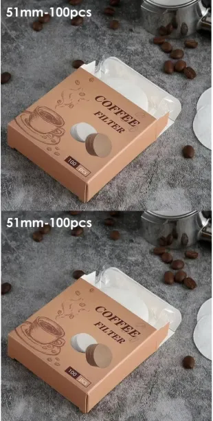 Huanix Coffee accessories Filter Paper Espresso Paper Filters,200Pcs-51MM Strainer