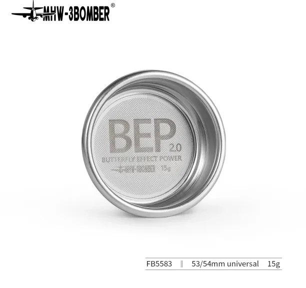 BEP Coffee accessories Filter Basket Stainless Steel Double,15g 53-54mm Strainer