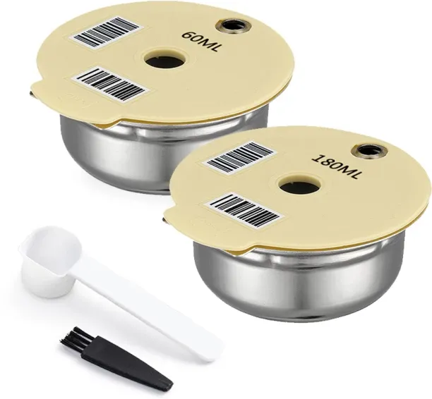 Huanix Coffee accessories Steel Reusable Coffee Capsule Pods,60ML 180ML Strainer