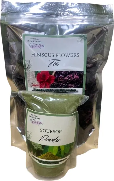 Infinite Glow 100g Hibiscus flowers & 100g sorsop powder Health Care Combo