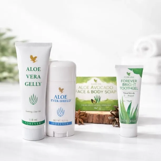 Forever Bright Tooth gel, Aloe Avocado Soap,Ever-Shield, Aloe vera gelly Health Care Combo