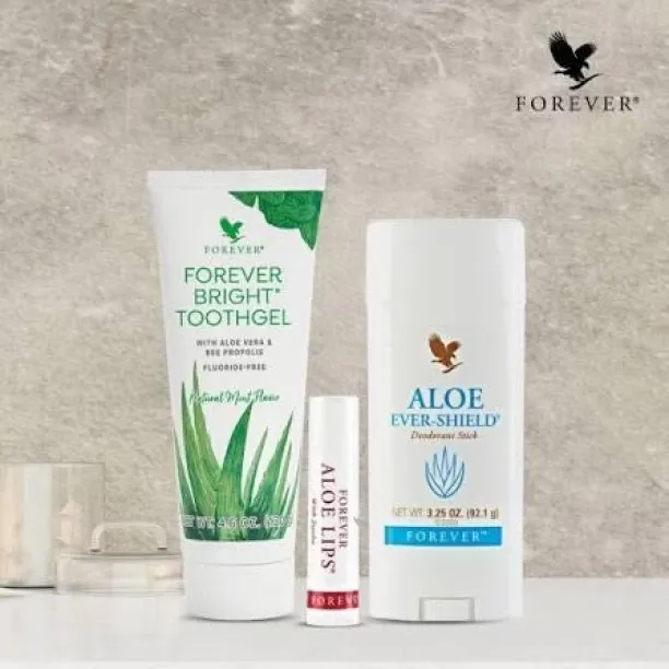 Forever Living Products Forever Bright Toothgel, Aloe lips and Ever-shield Health Care Combo