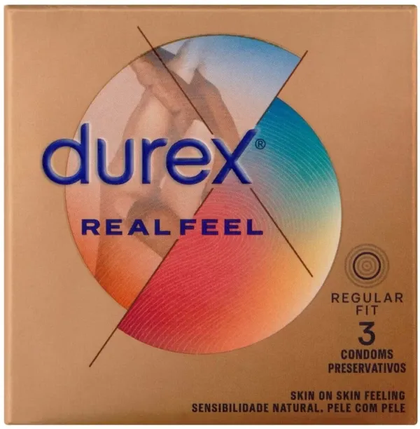 Durex Real Feel Regular Fit Condoms Smooth Regular Condoms For Men