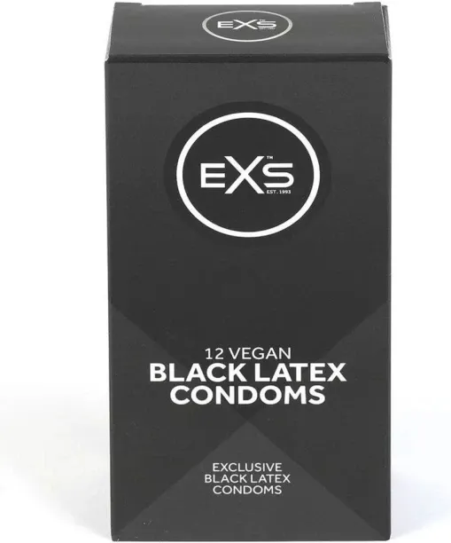 EXS Black Latex Regular Condoms For Men