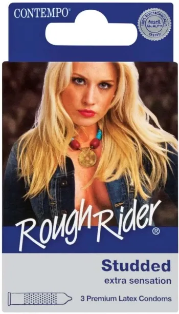 Contempo Condoms Rough Rider Studded Regular Condoms For Men